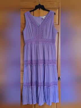 Women's Size XL Indigo Thread Maxi Dress